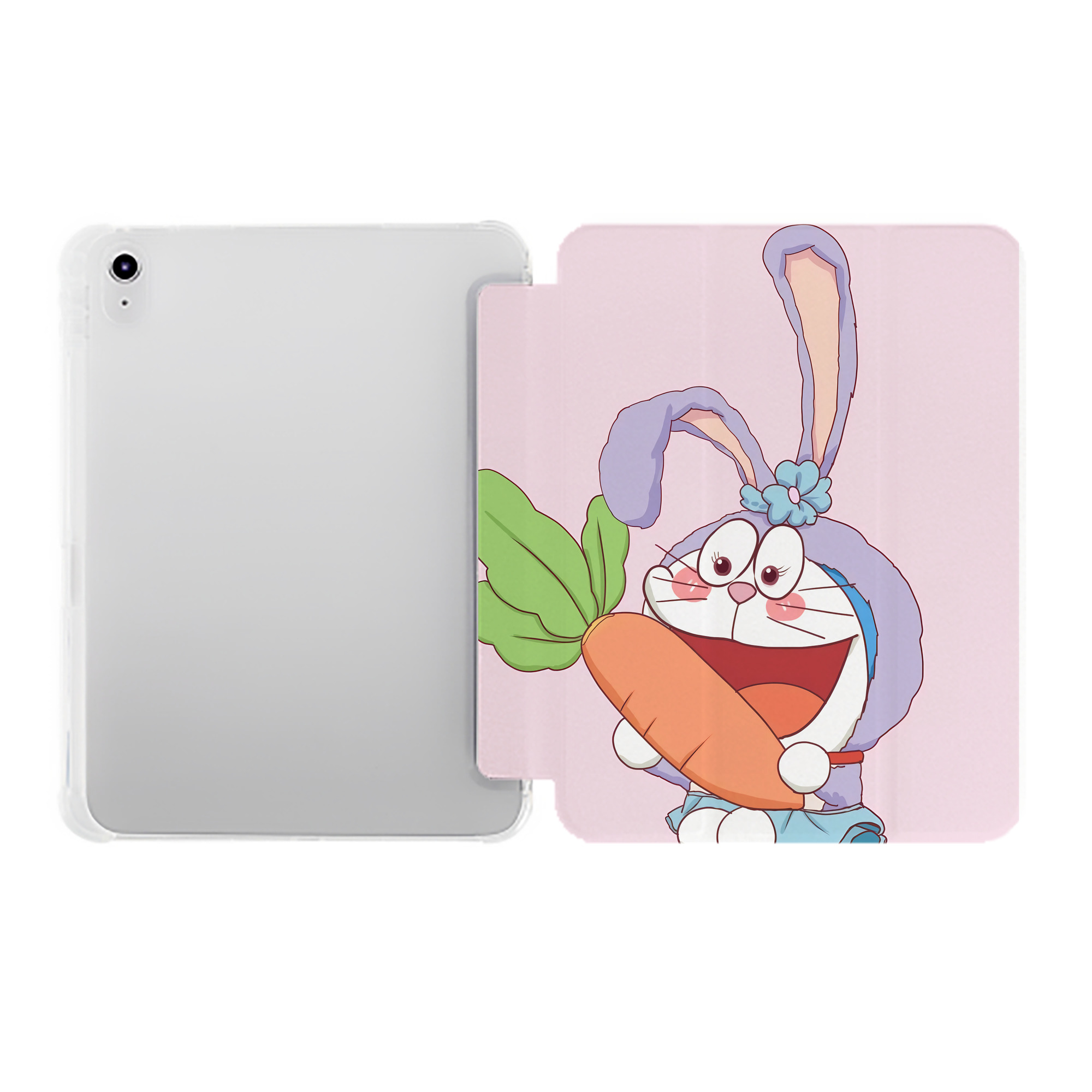 （画像用） ドラえもん Doraemon IPad ケース ペン収納付き 三つ折りスタンド PUレザー×シリコン 対応機種9.5/10.5/10.9インチ